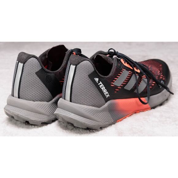 Adidas Terrex Agravic Flow 2 Trail Running Shoes Orange Black Mens Size 11 - Picture 12 of 16